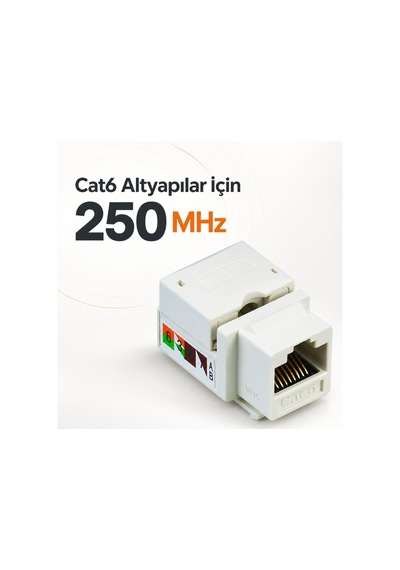 Mn6 Mn90d Cat6 Utp Rj45 90 Keystone Jack 8p8c Şase Ethernet Ağ Prizi Modülü 250 Mhz-20 Adet