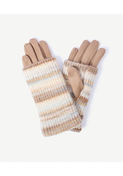 Yargıcı Triko Bilekli Kumaş Eldiven 26kked2035x 209 Koyu Bej