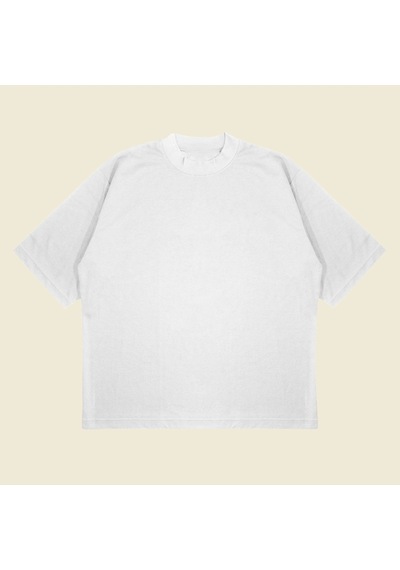 Startmore Anythingworth Baskılı Oversize Unisex Pamuklu Nefes Alan Kalın Kumaşlı Beyaz