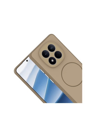 Xiaomi Redmi Note 15 5g Kılıf Kamera Lens Korumalı Magsafe Destekli Silikon Cherena Gümüş