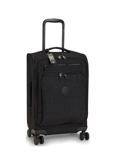 Kipling Kıplıng New Youri Spin S Küçük Boy Tekerlekli Valiz Siyah Sıgnature Emb Siyah