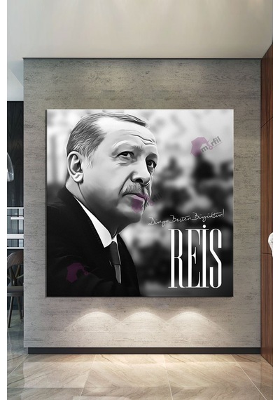 Recep Tayyip Erdoğan Cumhurbaşkanı Başkan Erdoğan Rte Kanvas Tablo 7 Farklı Ölçü