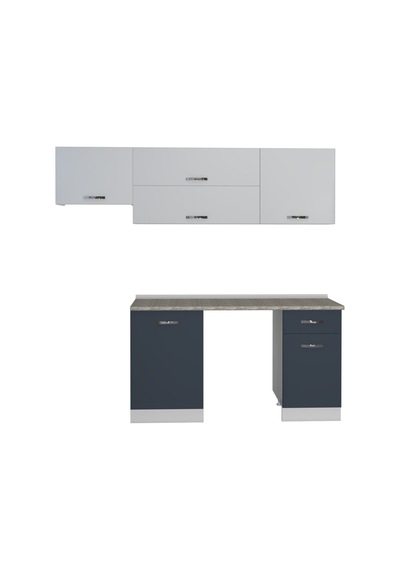 Decoraktiv Elite 220 Mdf Hazır Mutfak Dolabı - Tezgah Dahil - Antrasit - Buz Gri Diğer Decoraktiv Elite 220 Mdf Hazır Mutfak Dolabı - Tezgah Dahil - Antrasit - Buz Gri Diğer