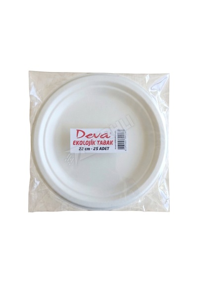 4 Adet Deva Ekolojik Tabak 22 Cm 25'li Çok Renkli