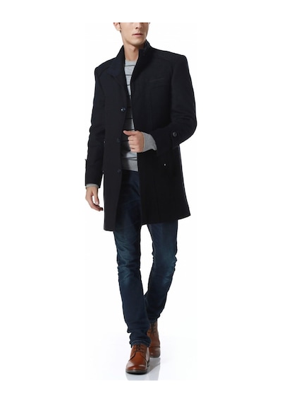 Plt8308 Dewberry Palto-desenli Lacivert