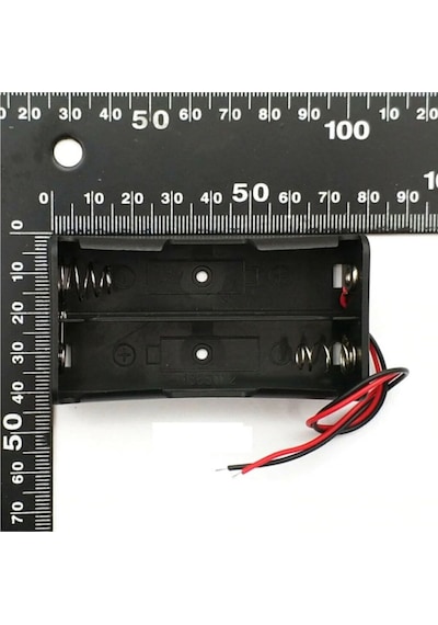 Ikili 2 Li 18650 Pil Yuvası Kablolu Tutucu 7.4v Pil Şarj Kutusu
