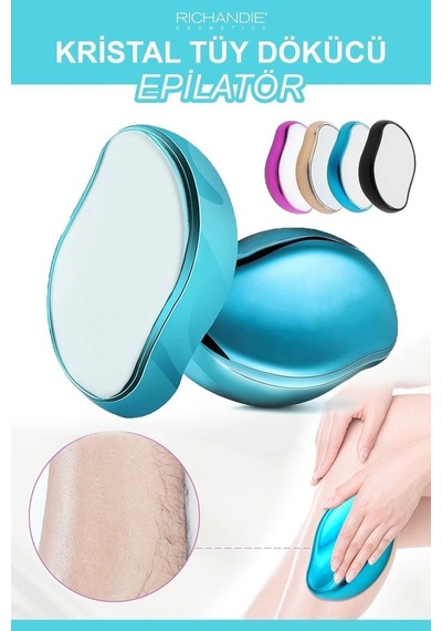 Crystal Eraser Epilasyon Aleti Tüy Silgisi Tüy Alıcı Fiziksel Kristal Tüy Dökücü Epilatör Mavi