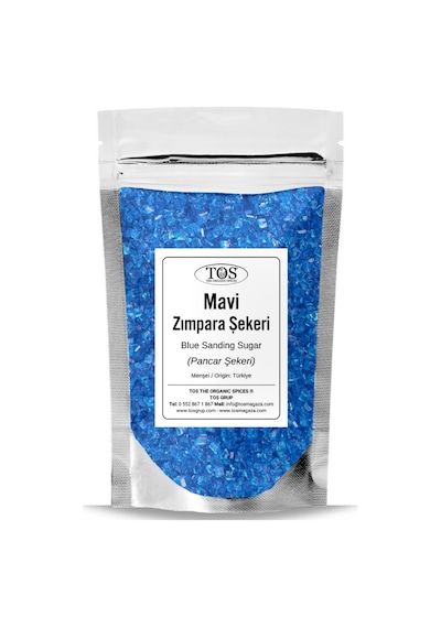 Tos The Organic Spices Mavi Zımpara Şekeri 1 KG Blue Sanding Sugar