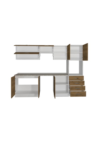 Decoraktiv Elite 280yq Ankastre Boy Dolaplı Mdf Hazır Mutfak Dolabı - Tezgah Dahil - Naturel Pera Meşe Decoraktiv Elite 280yq Ankastre Boy Dolaplı Mdf Hazır Mutfak Dolabı - Tezgah Dahil - Naturel Pera Meşe