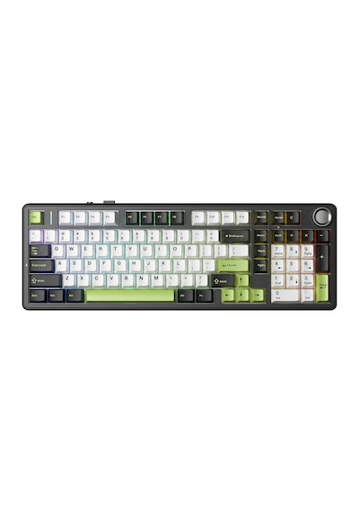 Aula F99 Pro 3 Modlu Rgb Hot Swap Mekanik Star Vector Switch Kablosuz Makrolu Klavye Yesil