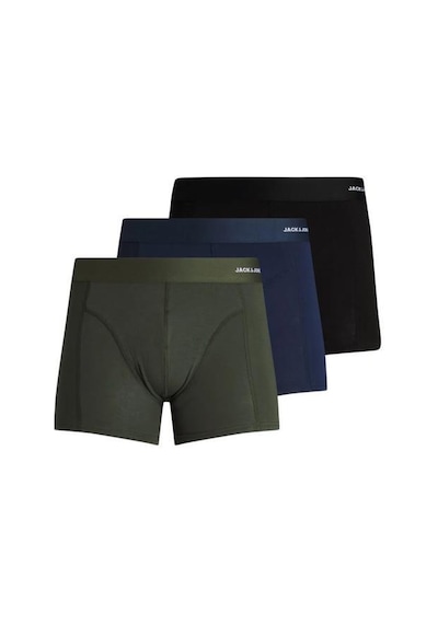 Jack & Jones Jack&jones 12198852 Jacbasıc Bamboo Trunks 3 Pack Forest Erkek Boxer Yeşil