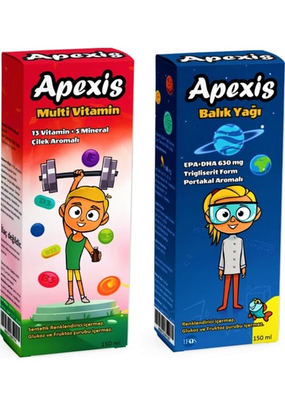 Apexis Multi Vitamin Şurup 150 Ml Balık Yağı 150