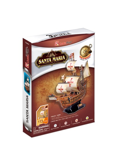 Cubic Fun 3d 113 Parça Puzzle Santa Maria  Gemisi