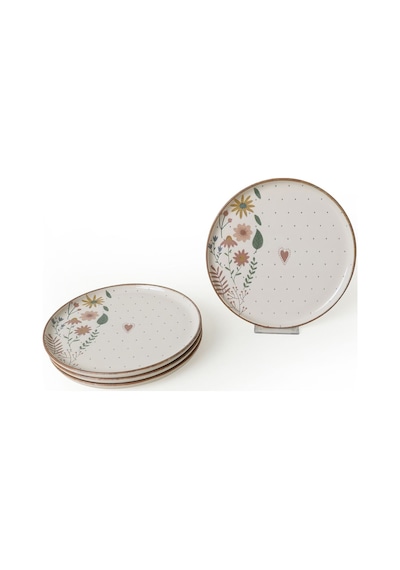 Keramika Soft Bloom Nordic Pasta Tabağı 22 Cm 4 Adet 22875 Çok Renkli