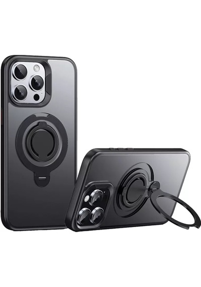Joko Apple İphone 15 Pro Avatar 360 Dönen Magsafe Kapak - Siyah