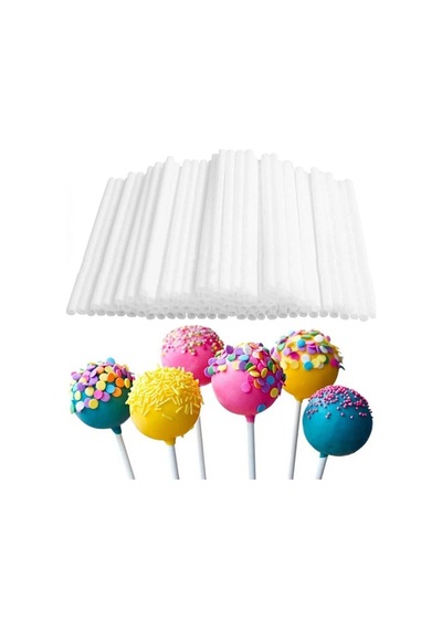 Lolipop Çubuğu Cakepop Kek Çubuğu Parti Çubuğu Plastik Çubuk 100 Adet Goldcakes