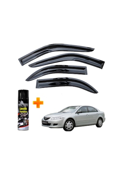 Mazda 6 Mügen Cam Rüzgarlığı Sedan 2003-2007 Arası 4 Lü Takım +500ml Lastik Parlatıcı