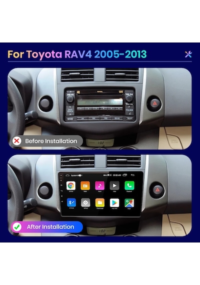 Exvol Toyota Rav 4 Android Multimedya Carplay 4gb/64gb 9 İnc Hd