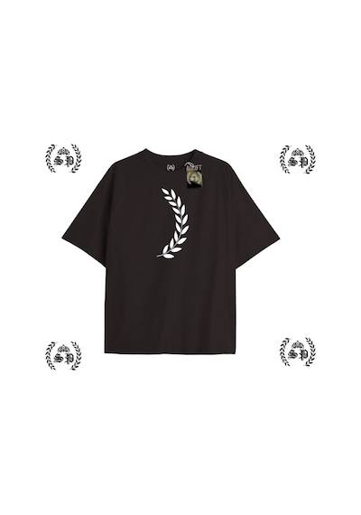 Startmore Y2k Supertee Baskılı Siyah T-shirt