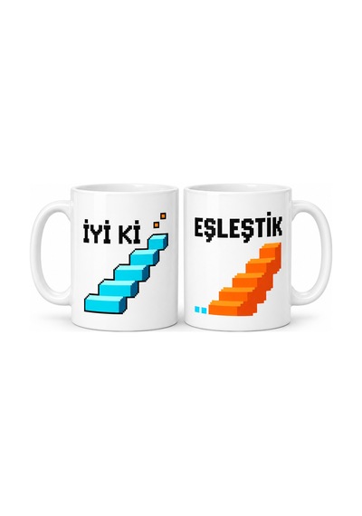 Ventra İyi Ki Eşleştik 2'li Porselen Kupa Seti - Model 707 Ventra