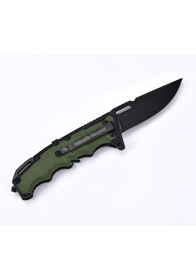 Columbia Kamp Bıçağı, Paslanmaz Çelik Bıçak, Av Bıçağı, Katlanır Çakı, Açık 22 Cm, Kapalı 13 Cm - Siyah
