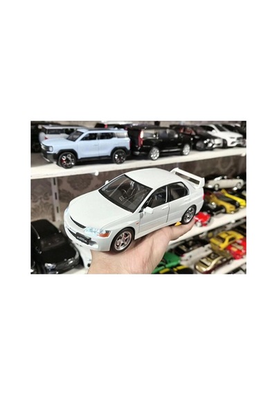 Mitsubishi Lancer Evolution Ix Diecast Model Araba Açılan Kapı Kaput Bagaj Mitsubishi Araba Beyaz