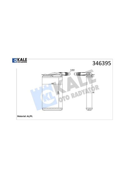 346395 Kalorifer Radyatörü Kng-kng Express 1.4-1.6 16v-1.5 Dcı-1.9dtı-1.9dcı 234 158 Kale Radyatör 7701205538