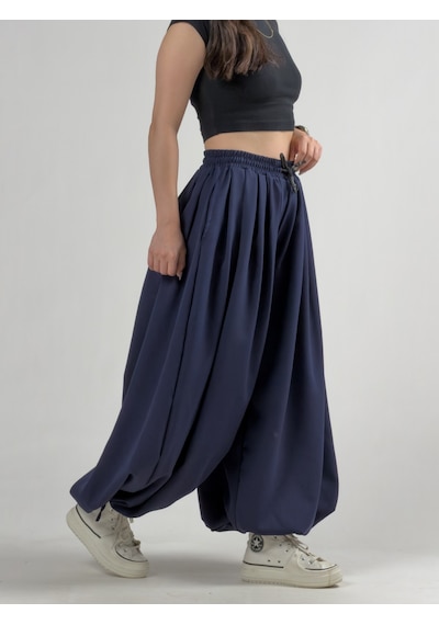 Cocopelli Süper Oversize Lacivert Kadın Jogger Pantolon Coc3227