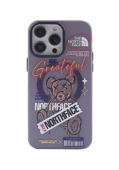 Apple Uyumlu   iPhone 14 Pro Kılıf Apollo Magneticsafe Desenli Kapak - Apollo Mor - 2