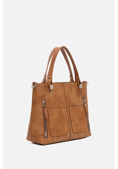 K&S Çapraz Askılı El Çantası Camel