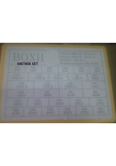 Box G & Box H O - Ring Set - Inc