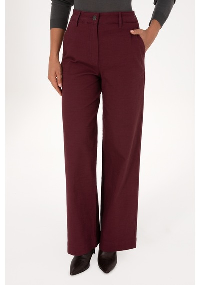 U.S. Polo Assn. Kadın Bordo Loose Fit Kanvas Pantolon 50316913-VR177 U.S. Polo Assn. Kadın Bordo Loose Fit Kanvas Pantolon 50316913-VR177