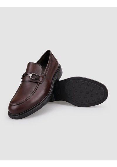 Cabani Venano %100 Hakiki Deri Kahverengi Tokalı Erkek Loafer
