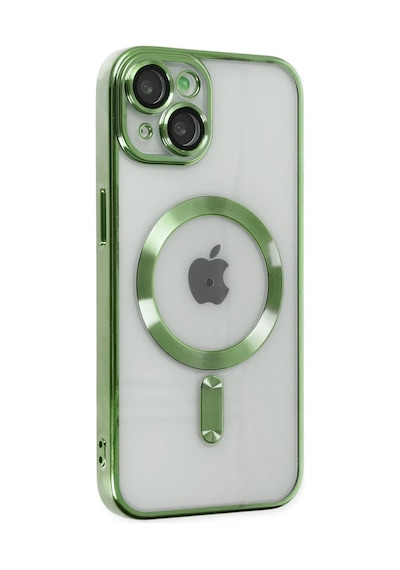 Apple Uyumlu iPhone 14 Plus Uyumlu Kılıf Kross Magneticsafe Kapak - Koyu Yeşil