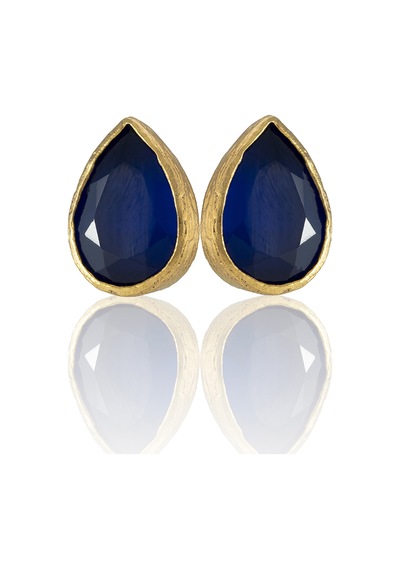 Kadir Jewellery 22 Ayar Altın Kaplama Kadın Minimal Küpe -el İşçiliği Ve Hipoalerjenik Küpe Parlement Mavisi 45419145