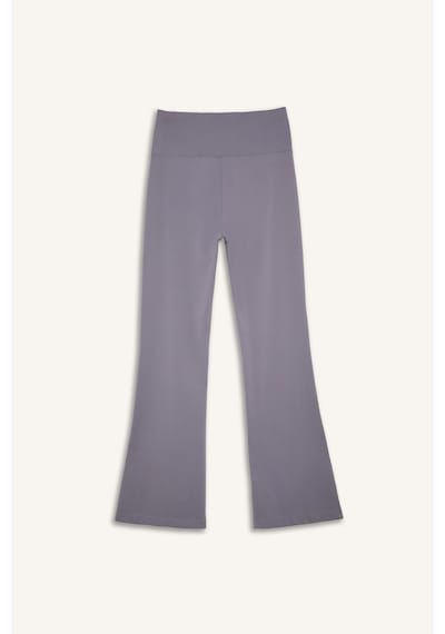 Defacto Esnek Kumaş Aırtech Flare Fit Yüksek Bel Beli Saran Sporcu Pantolon C9192ax26aupr522 Mor-pr522