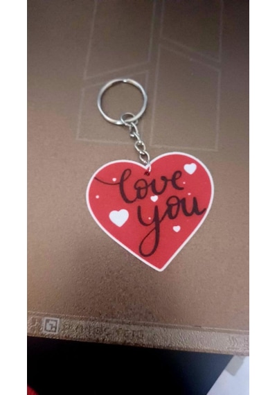 Love You Sevimli Figür Karakter Anahtarlık Çok Renkli