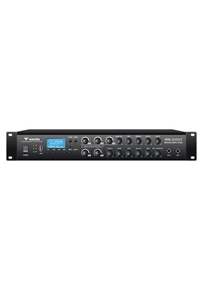 Westa Wm-250ut 250w /4-16 Ohm Usb/bt/eko/uk 6 Bölgeli 4 Mik.giriş Trafolu Mixer Anfi