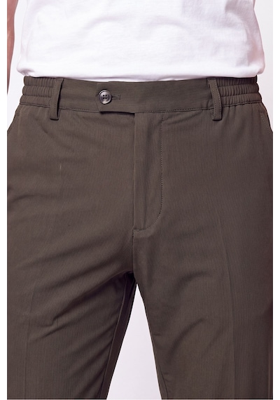 Comfort Fit Esnek Pamuklu Yan Cep Haki Jogger Pantıolon P 1220
