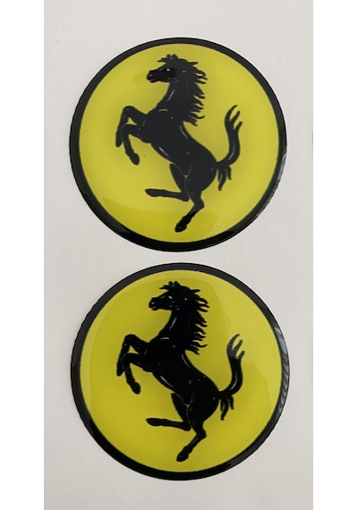 Motosiklet Damla Etiket Sticker Ferrari 5x5cm