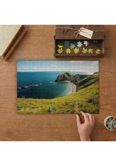 İngiltere Jura Kıyısı Tasarımı 240 Parça Ahşap Puzzle Ahşap Kutuda Mpy60153