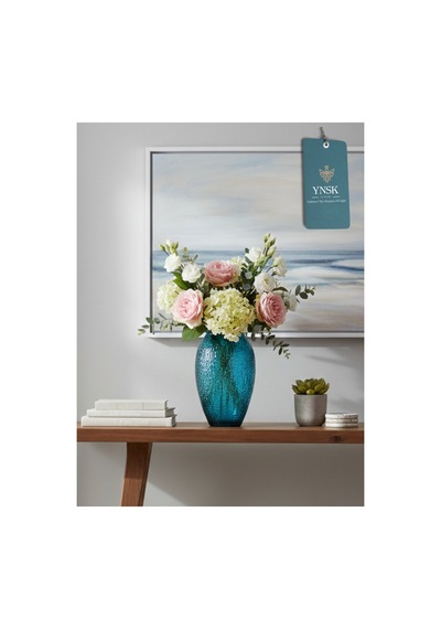 Chacha Home Luxury Vena İthal Cam Vazo 24 Cm Turkuaz