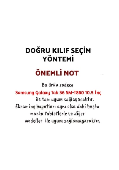 Samsung Galaxy Tab S6 Sm-t860 10.5 Inç Kılıf + Kalem Arka Kapak