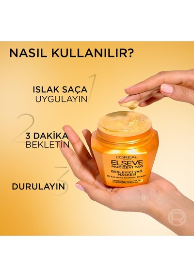 L'oréal Paris Mucizevi Yağ Besleyici Saç Bakım Maskesi 300ml