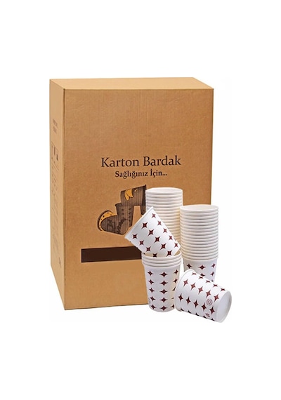 Dağyüce Kağıt Karton Bardak Tek Kullanımlık Çay Kahve Bardağı - 4 Oz - 2000 Adet / Koli