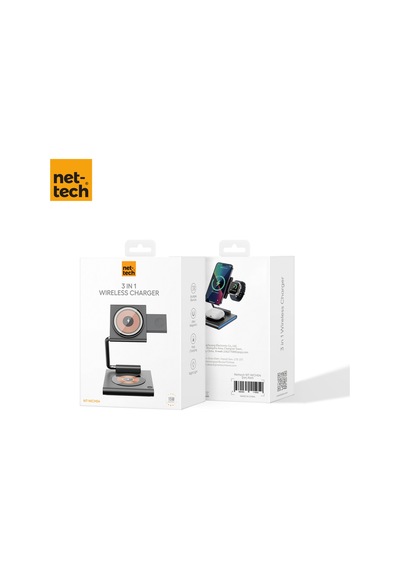 Nt-wch04 3in 1 15w Kablosuz Wireless Şarj - Gri