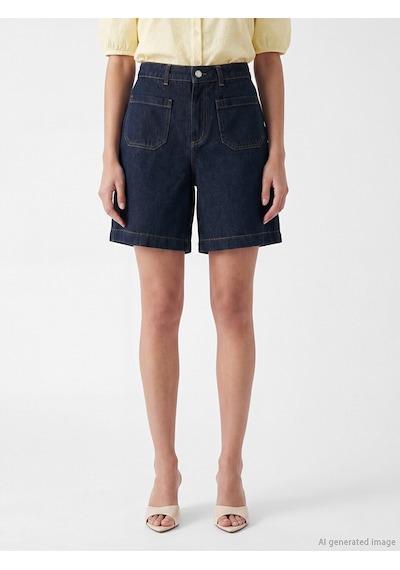 Lcw Jeans İndigo Bermuda Fit Kadın Jean Şort