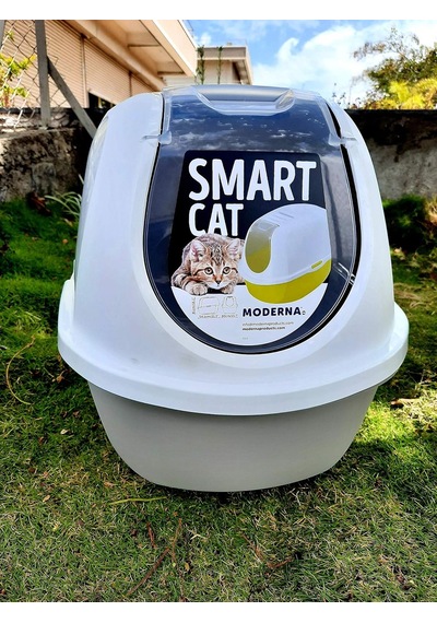 Smart Kapalı Kedi Tuvaleti - Gri 53 Cm