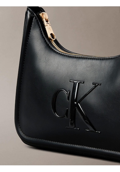 Calvin Klein Kadın Bold Ck Logolu Küçük Siyah Omuz Çanta Lv04f3230g-ub1-9196 Siyah