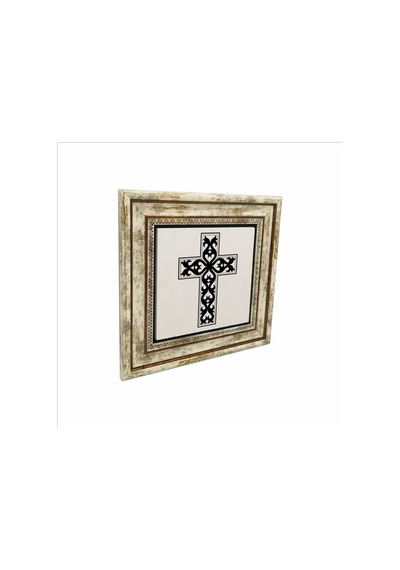 Haç Baskılı Taş Tablo 25x25